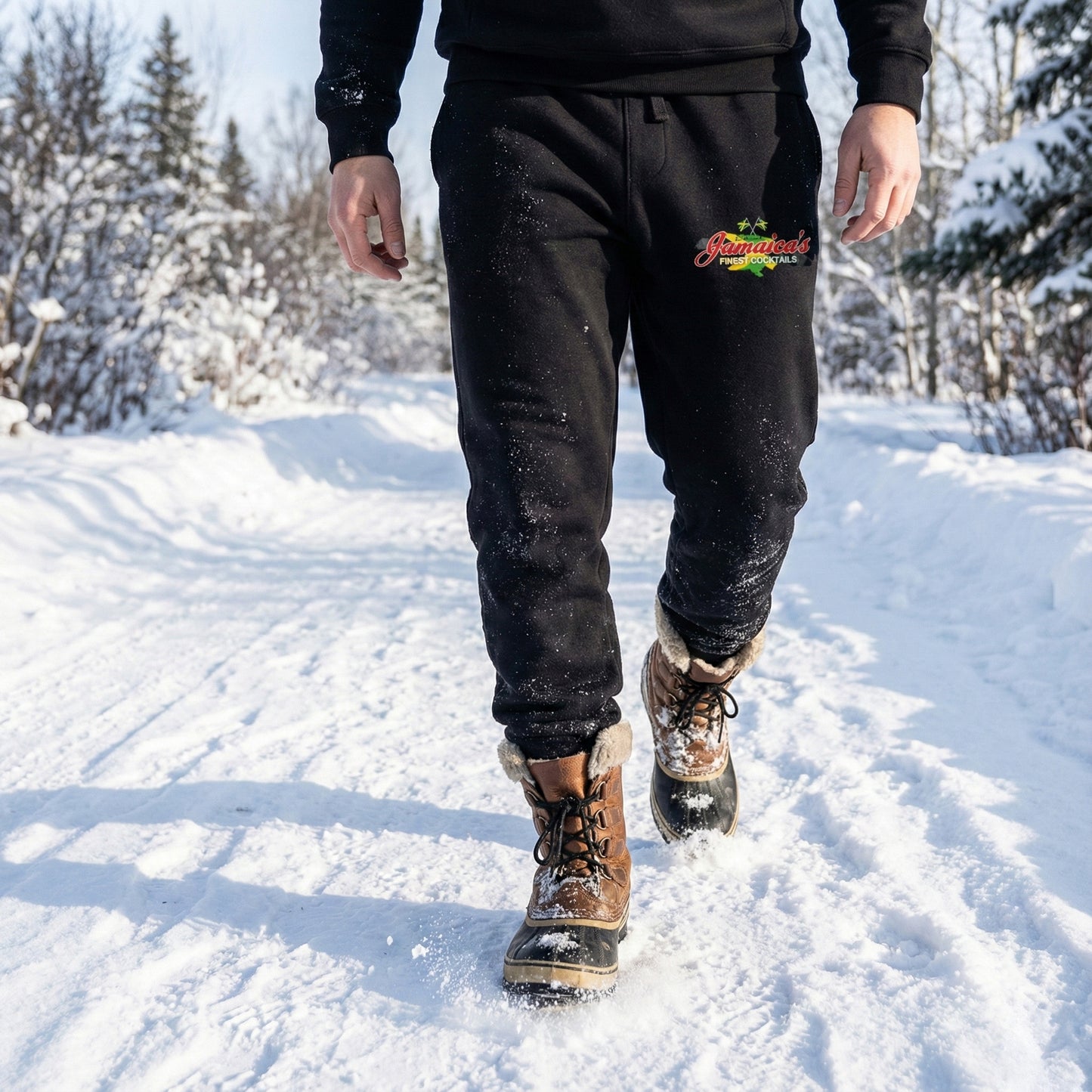 Embroidered Jamaica's Finest Logo Island Vibes Fleece Sweatpants