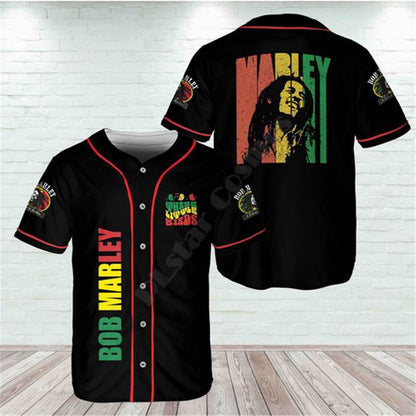 Top - Bob Marley Baseball Jersey